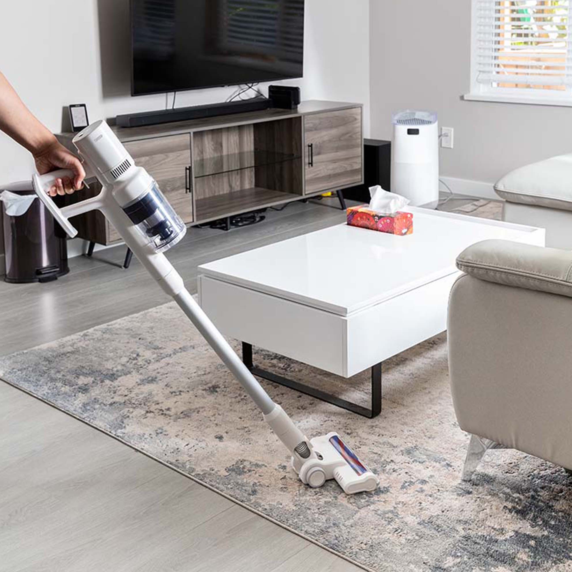 JS T1 Swift – 3-in-1 Cordless Stick Vacuum – Lightest In Class –350w Powerful Cyclonic Filtration + SS HEPA Filter - Ultra Long Battery Life