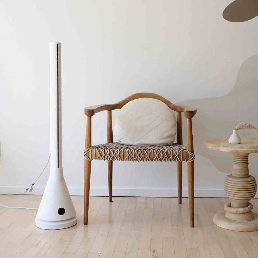 JS DUO 2.0– Ceramic Bladeless Tower Fan – HEATING + COOLING Tower Fan – iOS & Android APP support