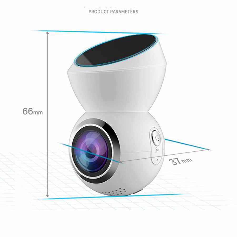 JS Dash 3.0 (WHITE) - Plug & Play Dash Cam- Full HD 1080p Dashcam w/ Parking Monitor & 1.22" LED Screen & GPS