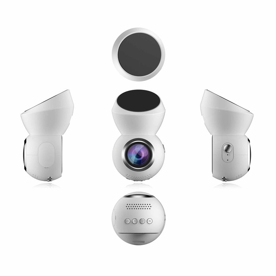 JS Dash 3.0 (WHITE) - Plug & Play Dash Cam- Full HD 1080p Dashcam w/ Parking Monitor & 1.22" LED Screen & GPS