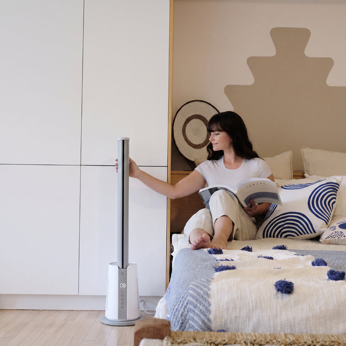 JS DUO 3.0 – 3-in-1 Bladeless Tower Fan | Ceramic Heater + Cooling Fan + Dual HEPA Air Purifier | 12 Speeds, 90° Oscillation, Remote Control *NEW*
